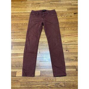 7 For All Mankind Mens Slimmy Jeans Size 34 34x32 Lux Performance Burgundy Denim